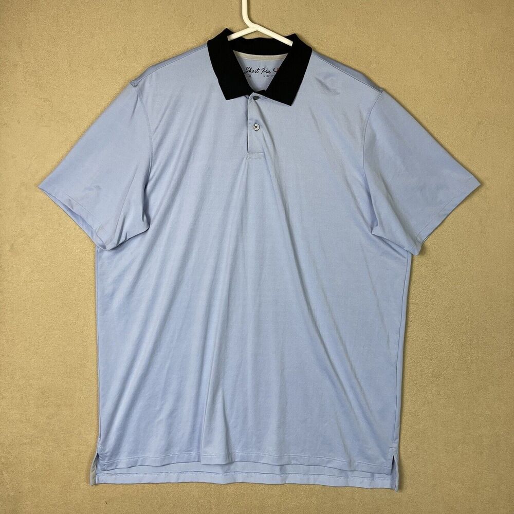 Short Par 4 By Greyson Polo Shirt Mens Extra Large Blue Golf Rugby‎ Preppy Adult
